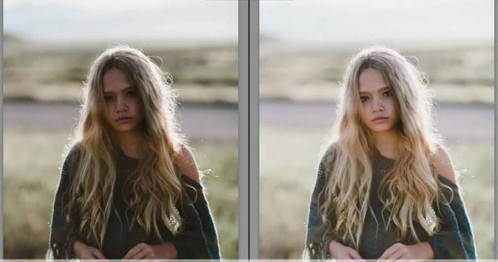 lightroom presets filters on girl
